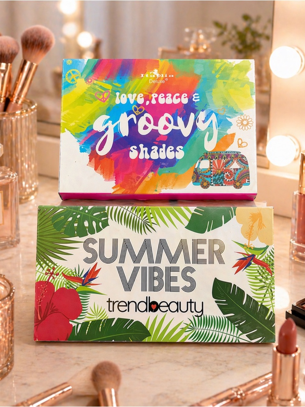 Love, Peace & Groovy Shades & Summer Vibes Eyeshadow Palettes